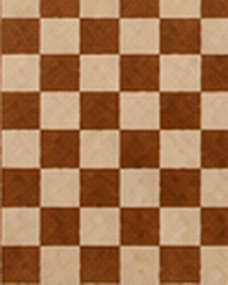 A tile-pattern rug idea